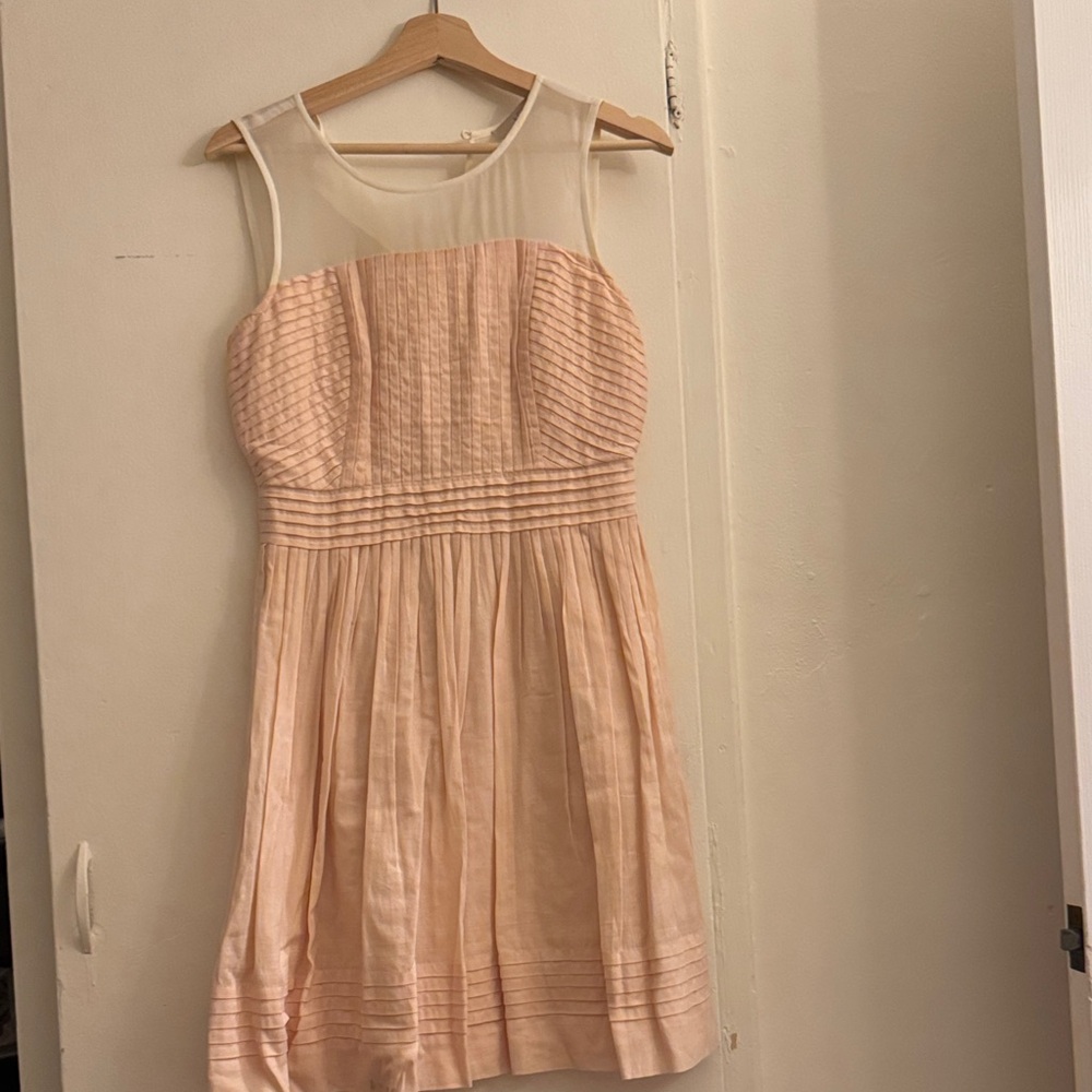 LOFT Peach Sleeveless Mini Dress